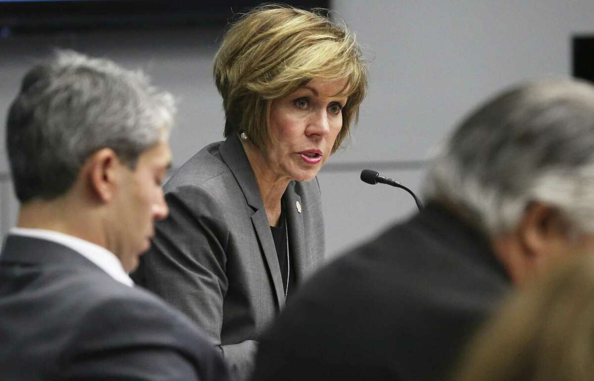 City Manager Sheryl Sculley brings up the topic as planners present a Hemisfair Public-Private Partneship briefing on Civic Park developments on February 1, 2017.
