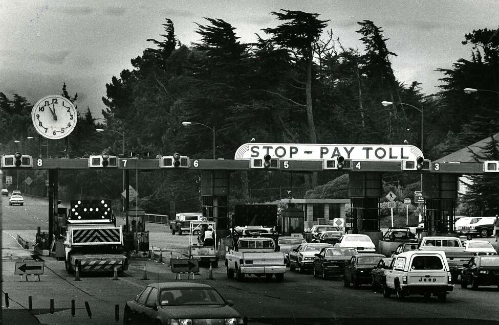 Golden Gate Bridge Toll Booth and approach vintage archive photos