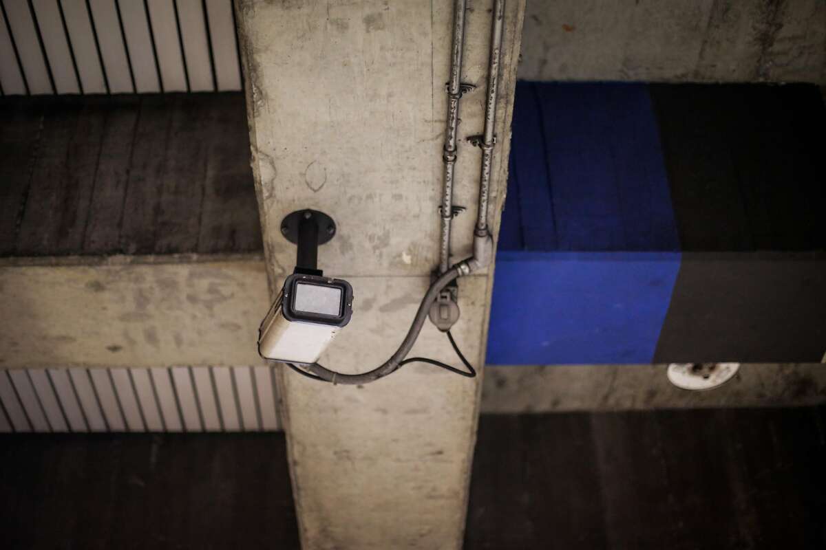 A surveillance camera is seen at the Glen Park BART station in San Francisco, California, on Thursday, Feb. 2, 2017.