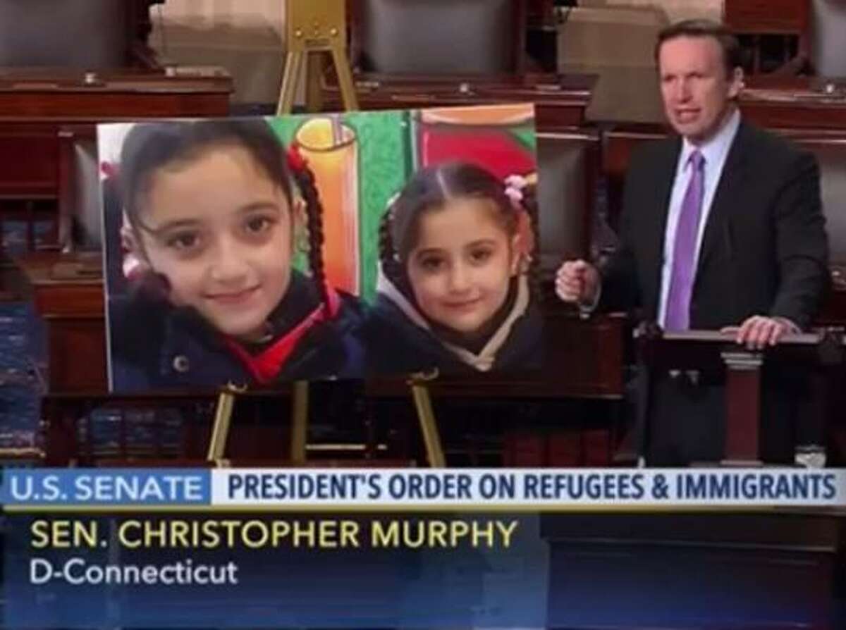 Sen. Christopher Murphy, D-Conn., discusses the story of Milford's Fadi Kassar whose wife and two daughters were initially blocked from the United States under President Trump's immigration order. The family is now expected to arrive in New York on Thursday.