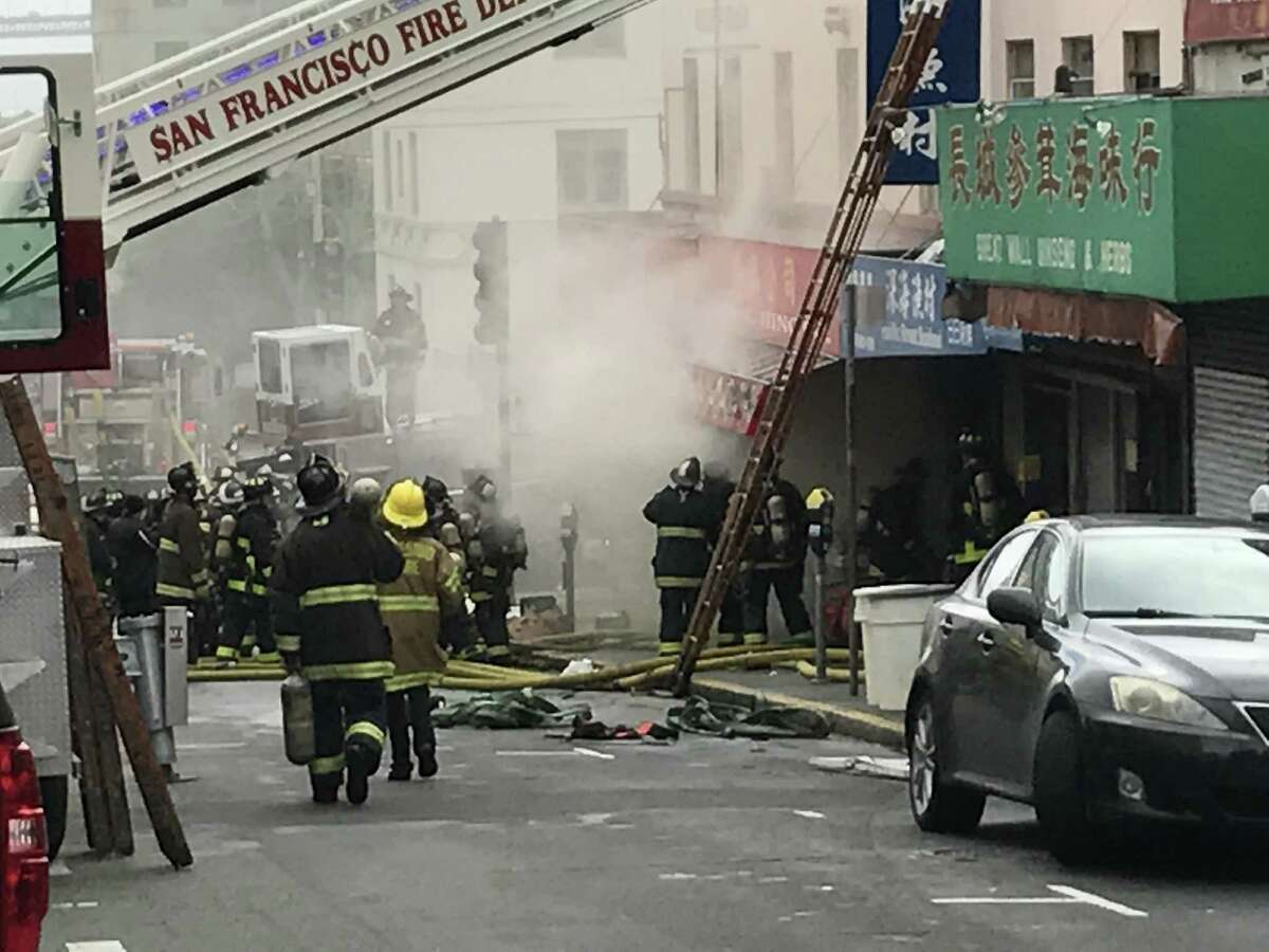 SF firefighters rescue one person in Chinatown fire