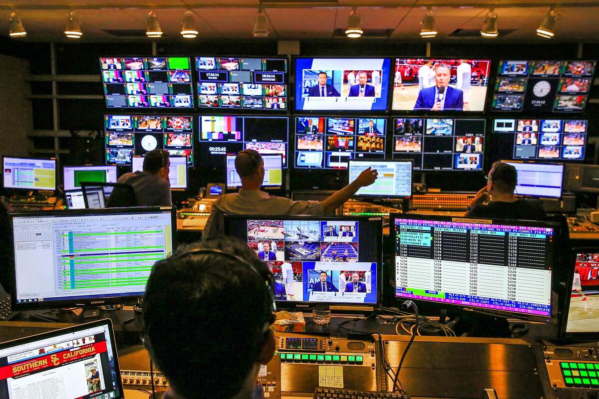 The control room is seen at Pac-12 Networks in San Francisco, Calif., on Thursday January 12, 2017.