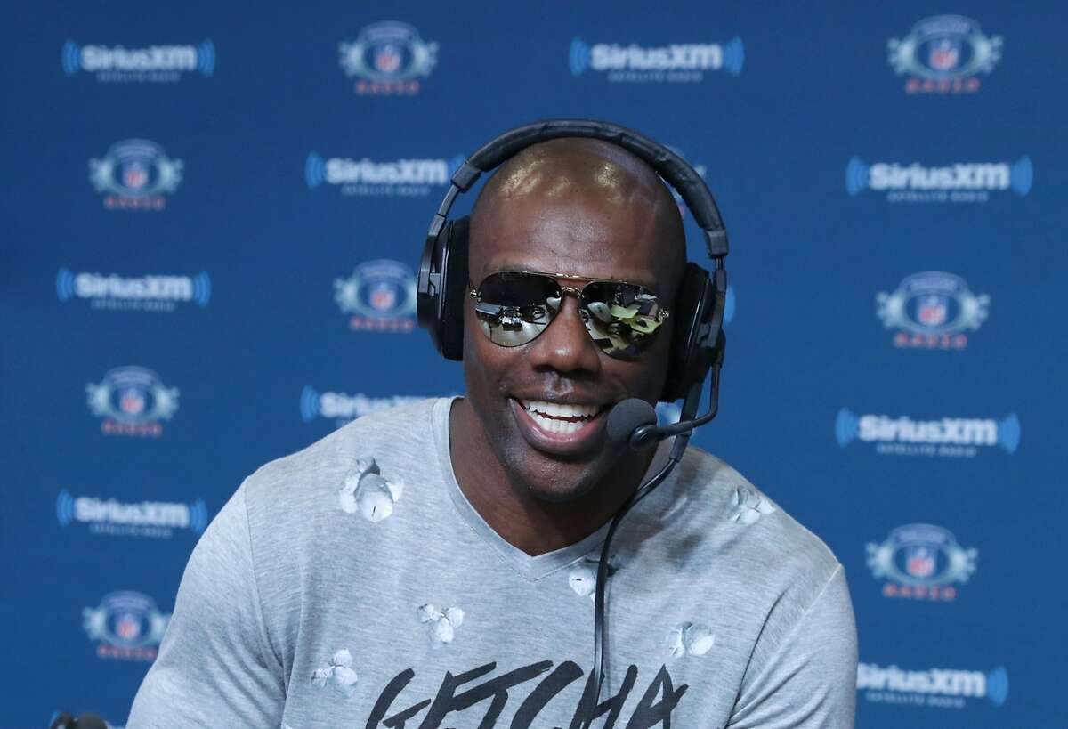 HOUSTON, TX - FEBRUARY 03: Former NFL player Terrell Owens visits the SiriusXM set at Super Bowl LI Radio Row at the George R. Brown Convention Center on February 3, 2017 in Houston, Texas. (Photo by Cindy Ord/Getty Images for SiriusXM )