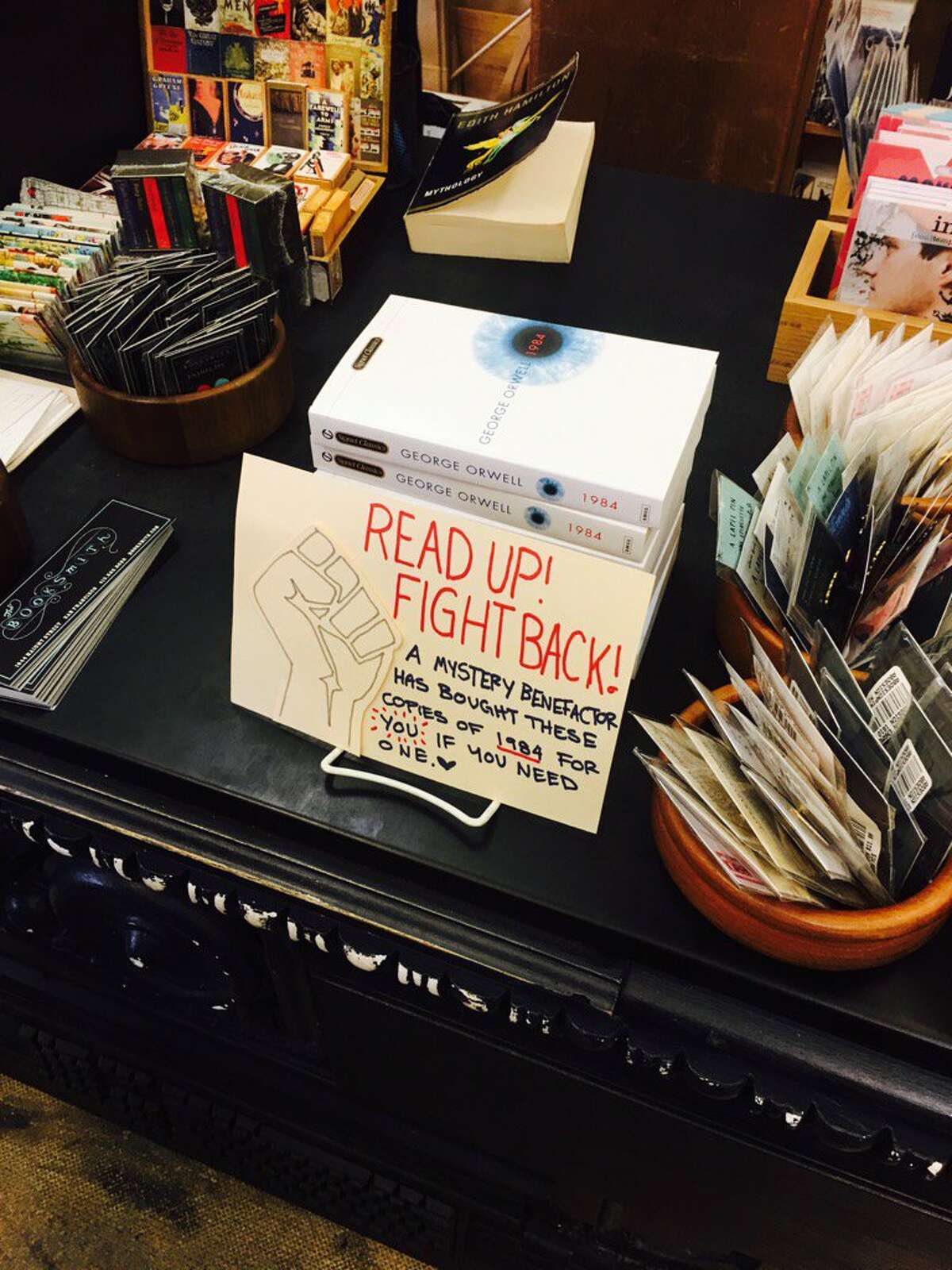 'Mysterious benefactor' gives away 50 copies of '1984' at