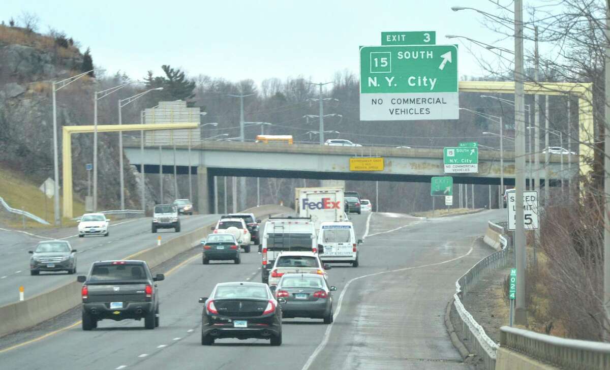 The Route 7 Connector looking north to the Merritt Parkway overpass and the exit southbound exit to New York City on Thursday, Feb. 2, in Norwalk.