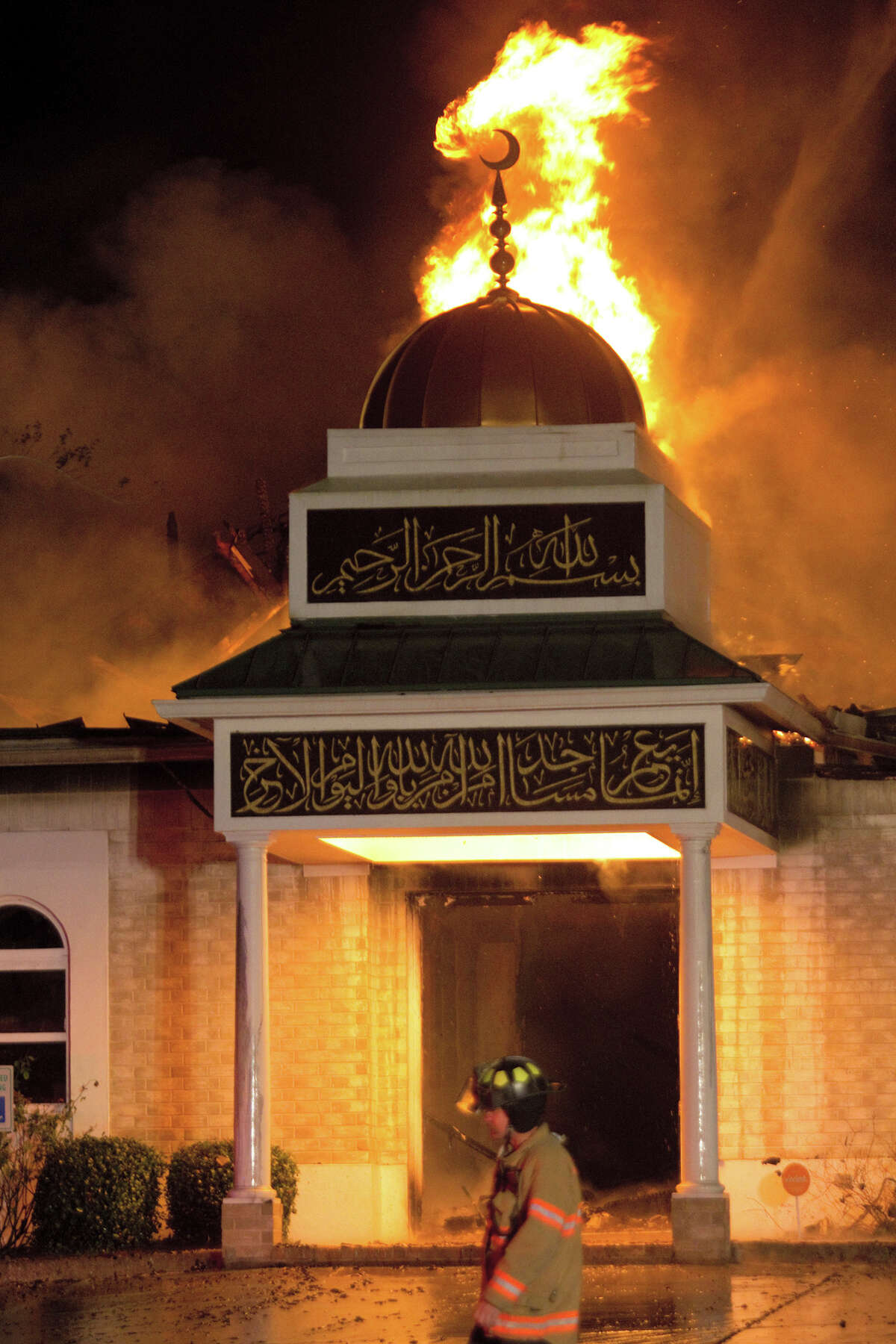 Fire destroyed the Islamic Center of Victoria on Jan. 28. ﻿Within a few days, the community raised more than $1 million to rebuild the mosque.
