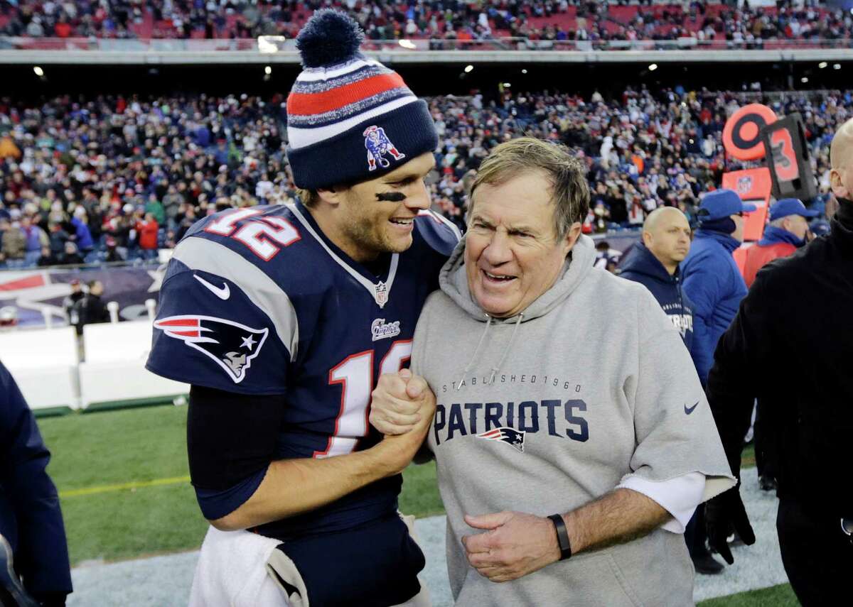 ﻿﻿Quarterback Tom Brady﻿ has done a lot of celebrating over the years with coach Bill Belichick﻿. They have teamed up for four Super Bowl victories.﻿