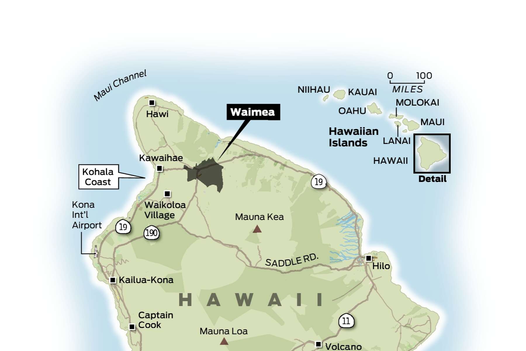 Parker Ranch Hawaii Map Hawaii: Chasing Long Life In Laid-Back Waimea