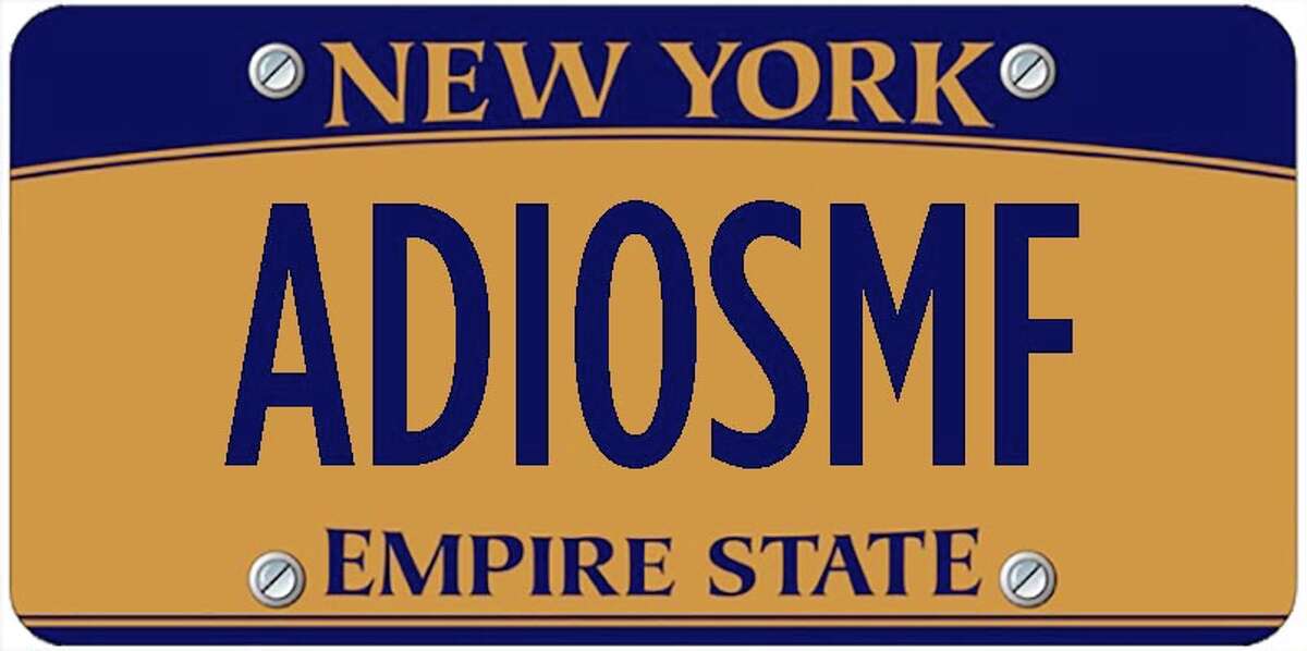 A sampling of personalized plates not allowed by New York's Department of Motor Vehicles. The list is updated periodically by state officials.