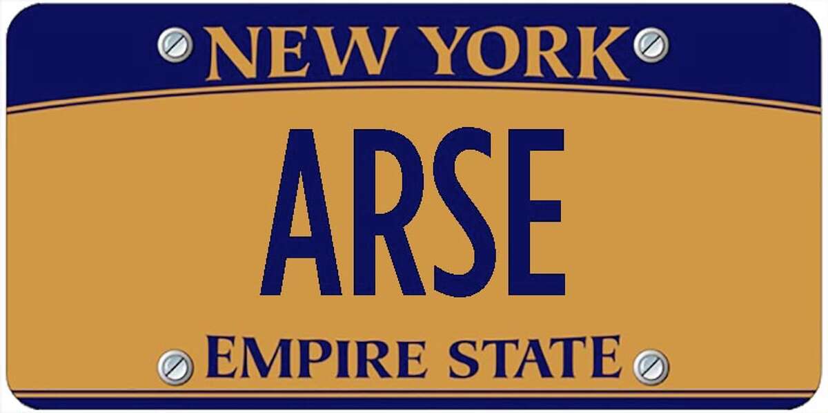 A sampling of personalized plates not allowed by New York's Department of Motor Vehicles. The list is updated periodically by state officials.