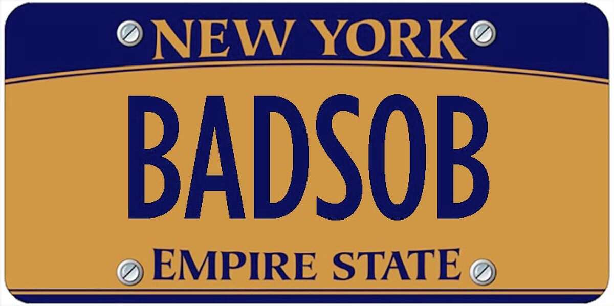 A sampling of personalized plates not allowed by New York's Department of Motor Vehicles. The list is updated periodically by state officials.