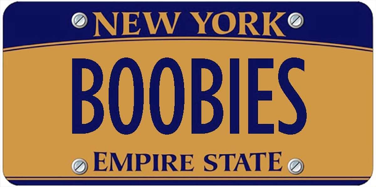 A sampling of personalized plates not allowed by New York's Department of Motor Vehicles. The list is updated periodically by state officials.