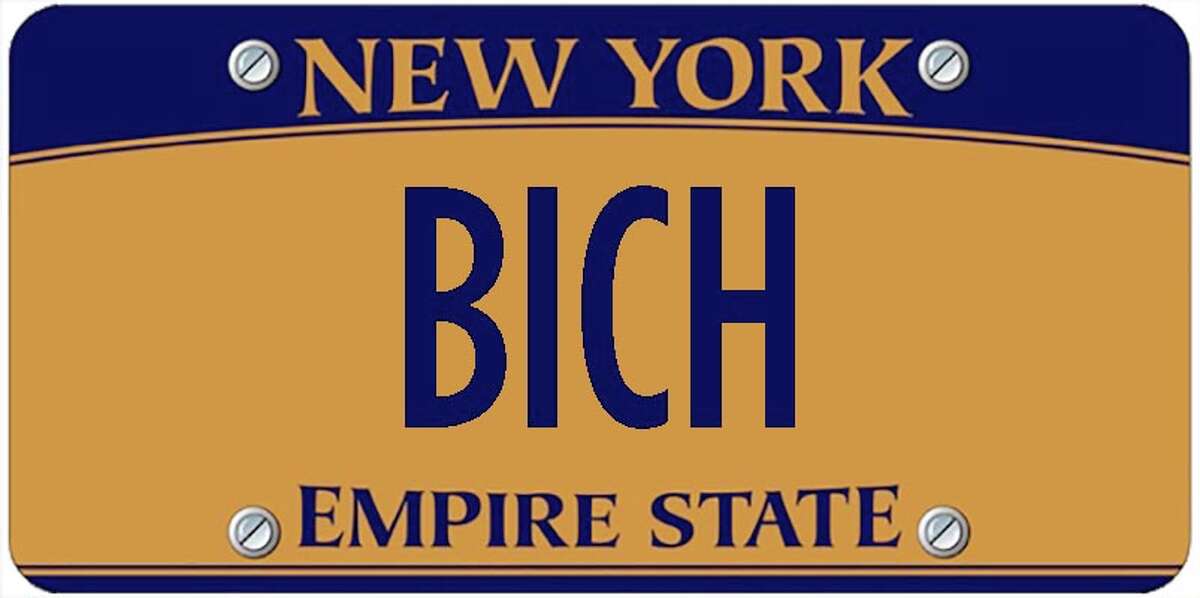 A sampling of personalized plates not allowed by New York's Department of Motor Vehicles. The list is updated periodically by state officials.