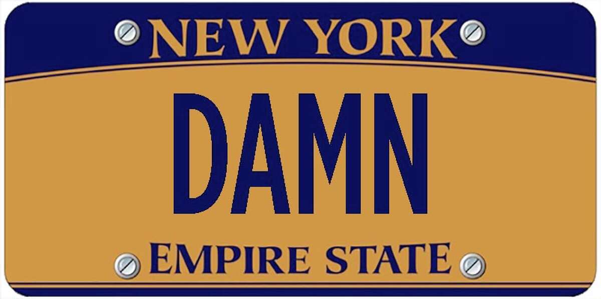 A sampling of personalized plates not allowed by New York's Department of Motor Vehicles. The list is updated periodically by state officials.