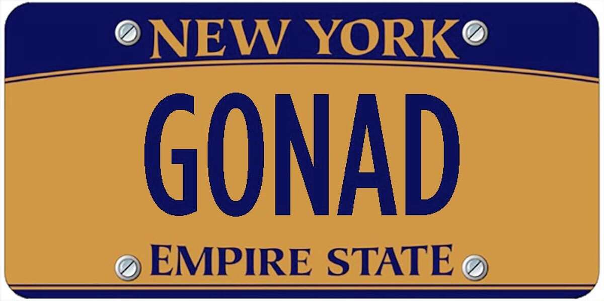 A sampling of personalized plates not allowed by New York's Department of Motor Vehicles. The list is updated periodically by state officials.