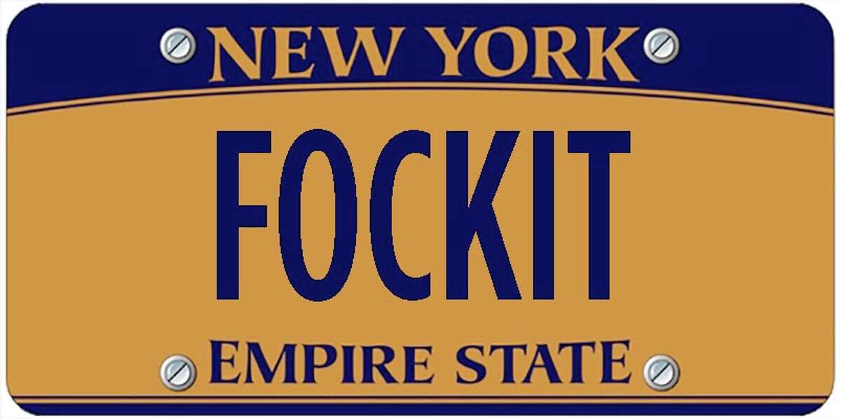 A sampling of personalized plates not allowed by New York's Department of Motor Vehicles. The list is updated periodically by state officials.
