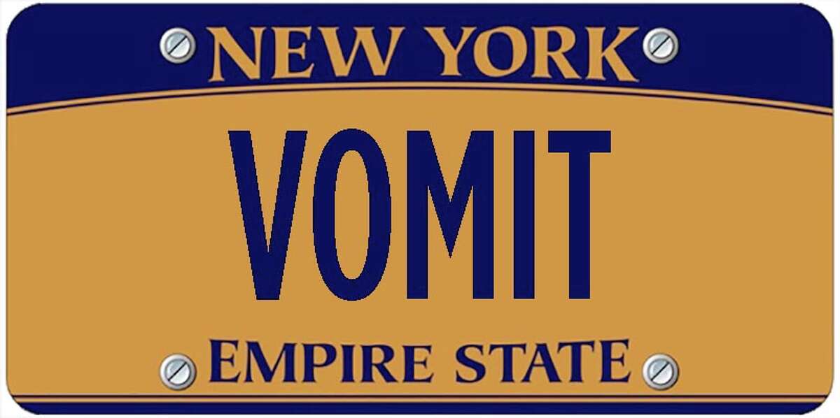 A sampling of personalized plates not allowed by New York's Department of Motor Vehicles. The list is updated periodically by state officials.