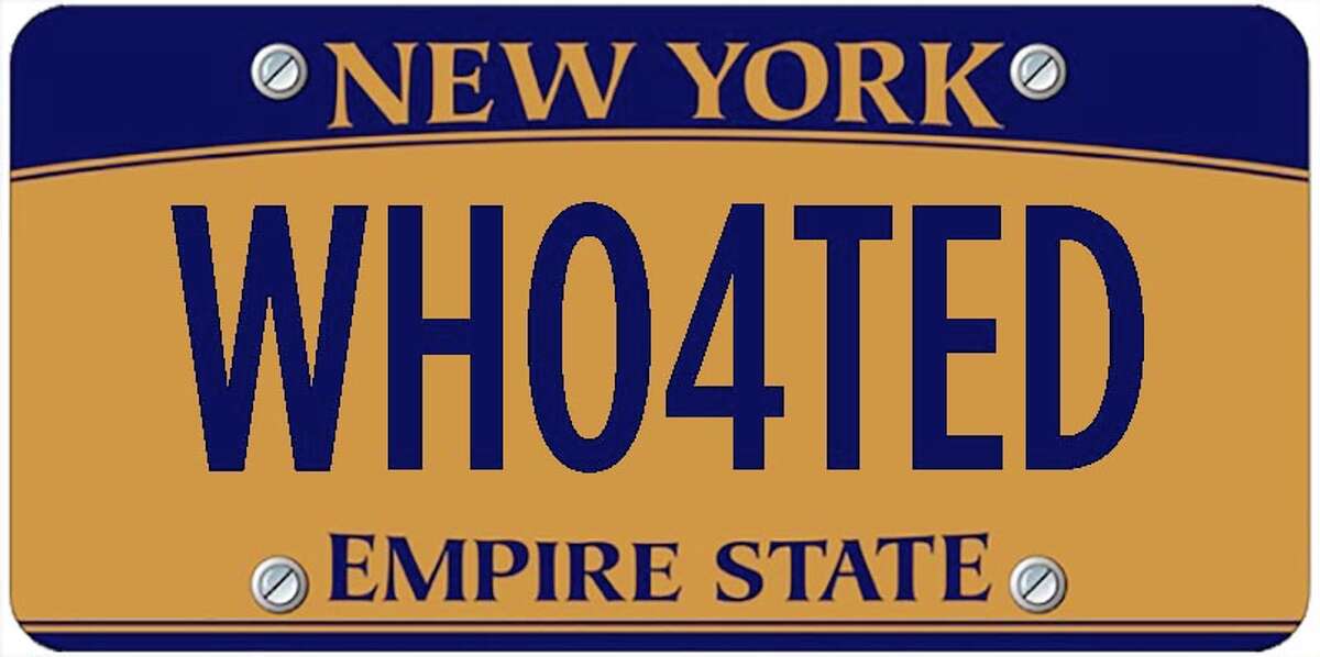 A sampling of personalized plates not allowed by New York's Department of Motor Vehicles. The list is updated periodically by state officials.