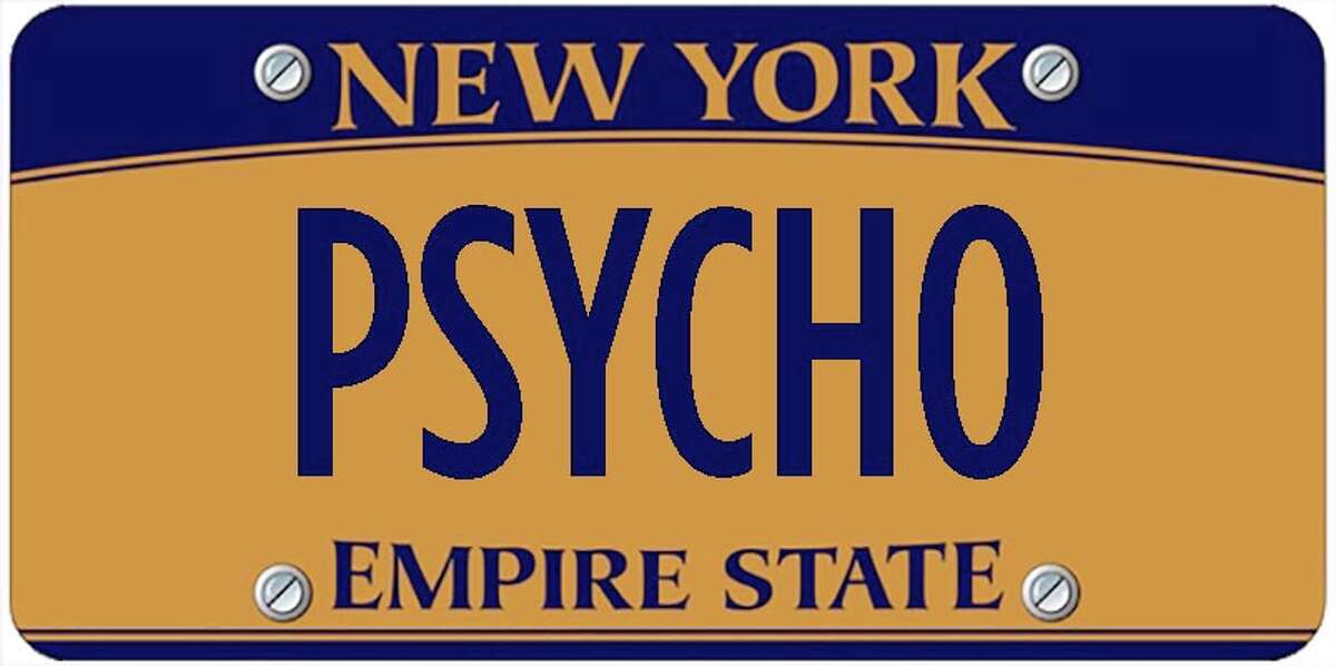 A sampling of personalized plates not allowed by New York's Department of Motor Vehicles. The list is updated periodically by state officials.