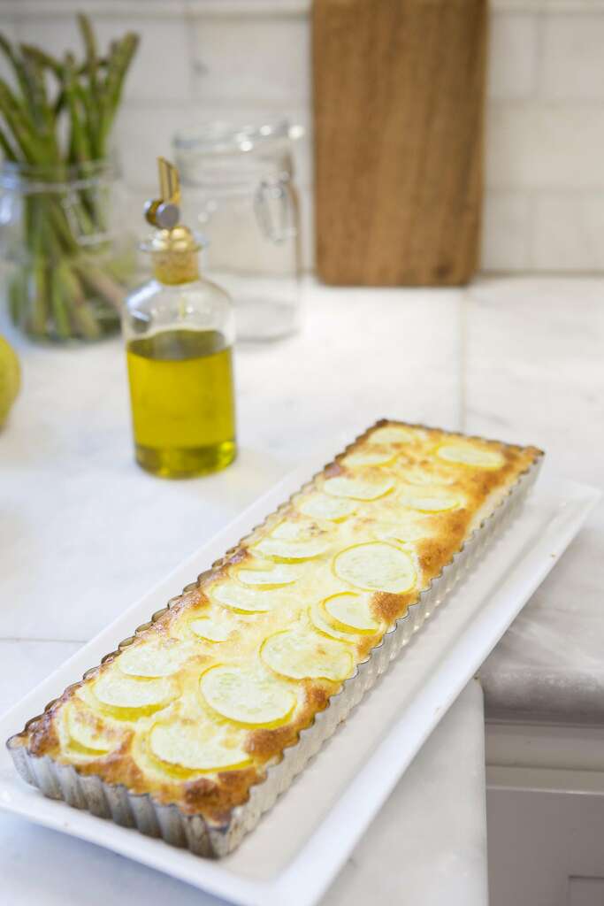 Zucchini quiche prepared by Wiebke Liu and her daughters. Photo: Vivian Johnson, Special To The Chronicle