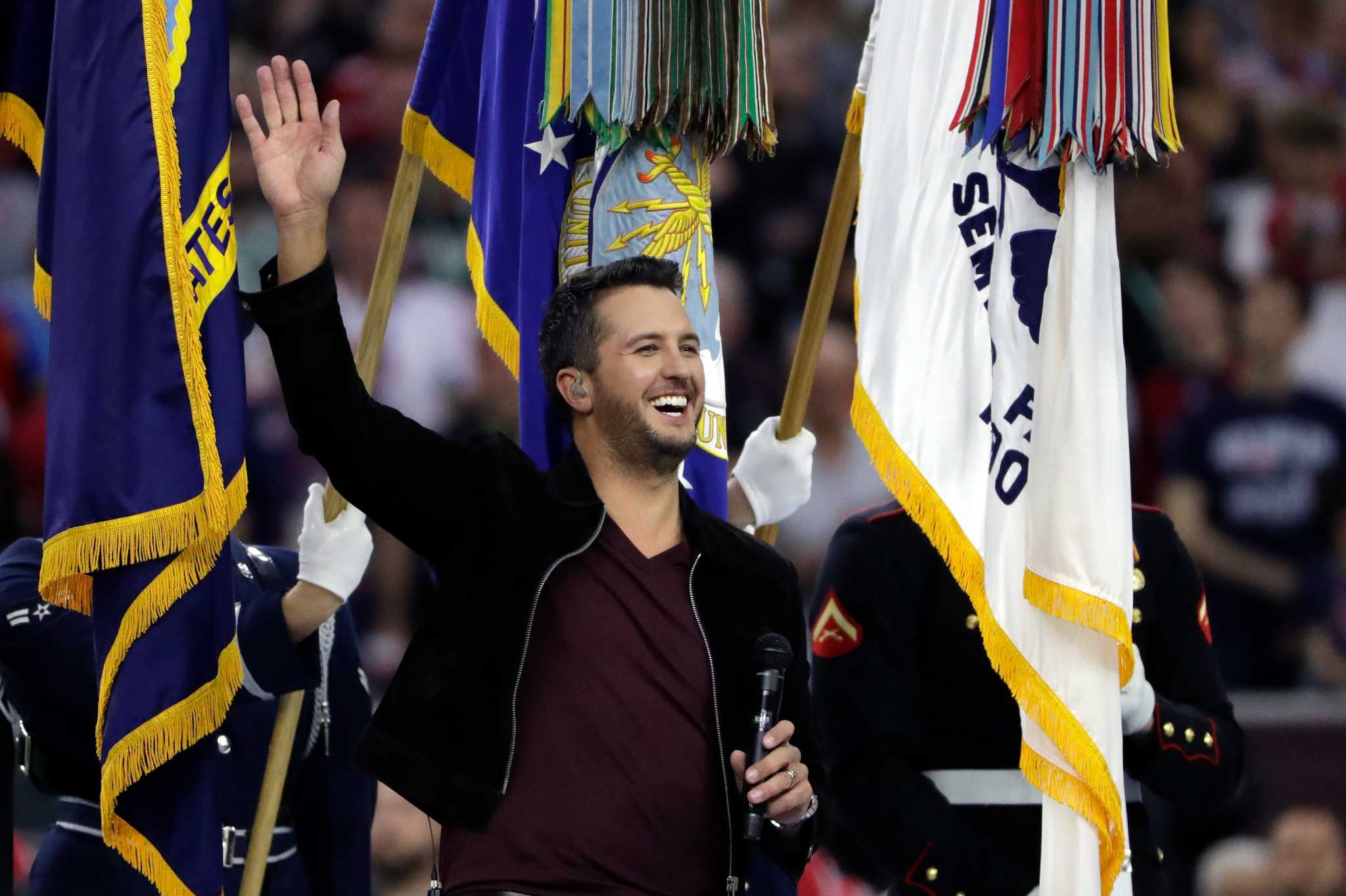 Review: Luke Bryan lets National Anthem simmer to start Super Bowl 51