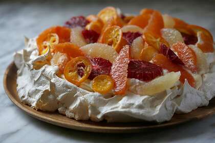 Recipe Pavlova With Lemon Curd Citrus Salad Sfchronicle Com