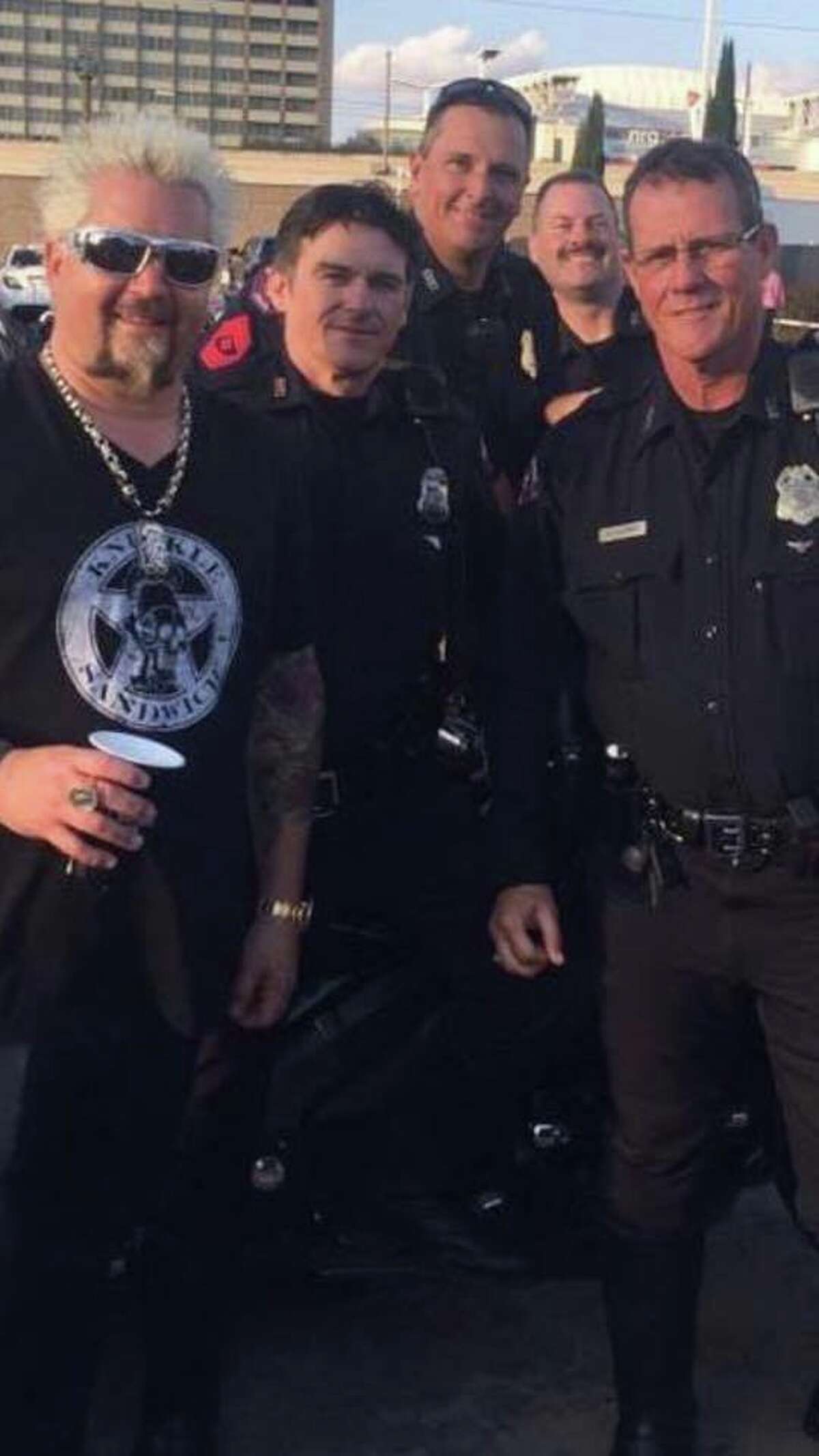 Pasadena police officers got a pleasant surprise on Super Bowl Sunday as they directed traffic. Food Network star Guy Fieri stopped to thank them for their service. Click through the slideshow to see where all the celebrities ate during Super Bowl 51. 