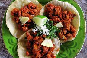 Week 6 Taco of the Week: Tacos al pastor on handmade corn tortillas from Paloma Blanca on Broadway.