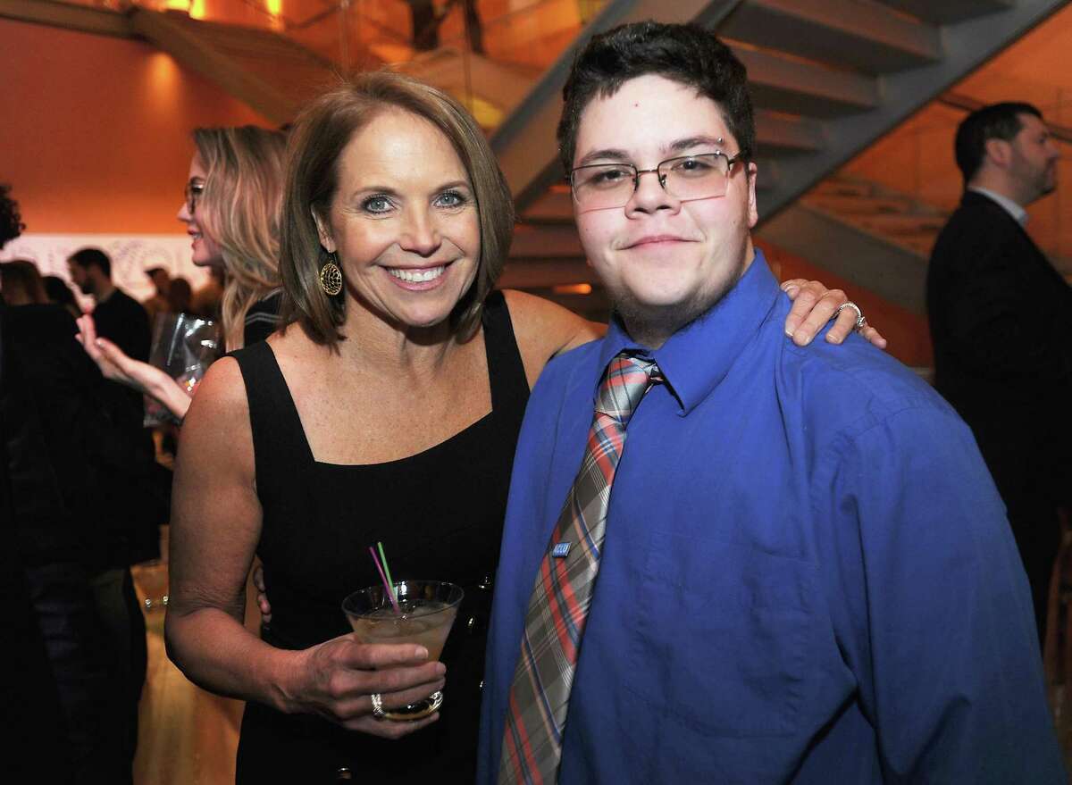 Katie Couric and Gavin Grimm attend the world premiere screening of “Gender Revolution: A Journey With Katie Couric” in New York. Grimm, a transgender teen, is fighting for the right to use the bathroom that corresponds to his gender identity.