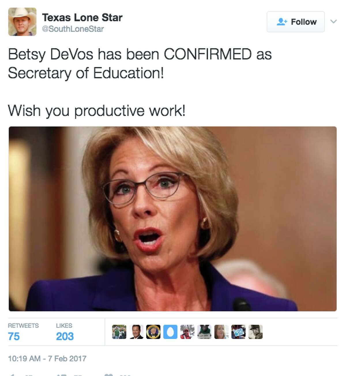 Twitter Reacts To Betsy Devos Confirmation With Mix Of Humor Anger And