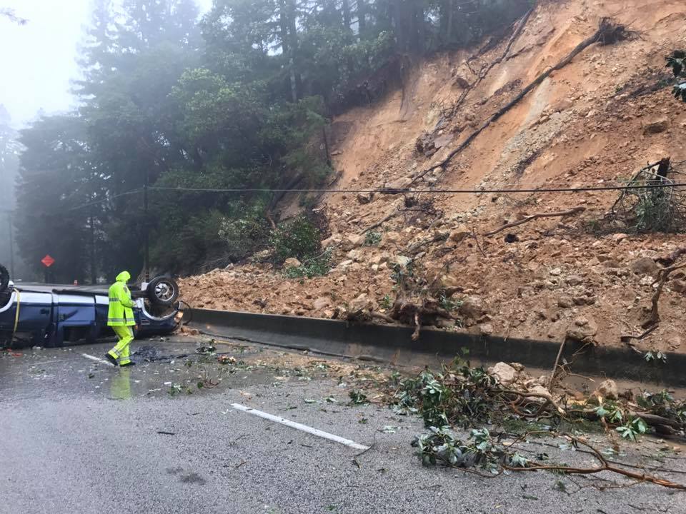 Hwy. 17 slowly reopens after closure due to mudslide