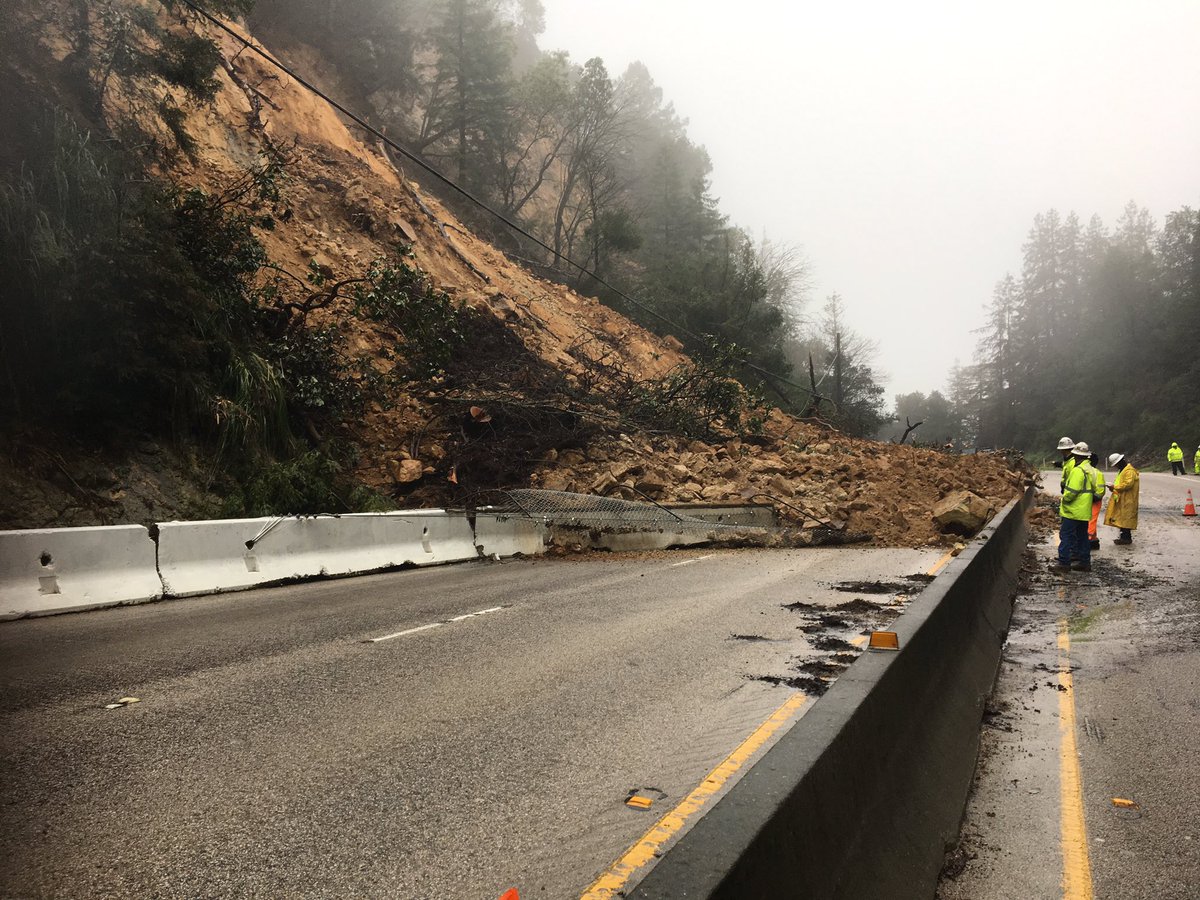 Hwy. 17 in the Santa Cruz Mountains partially reopened after slide