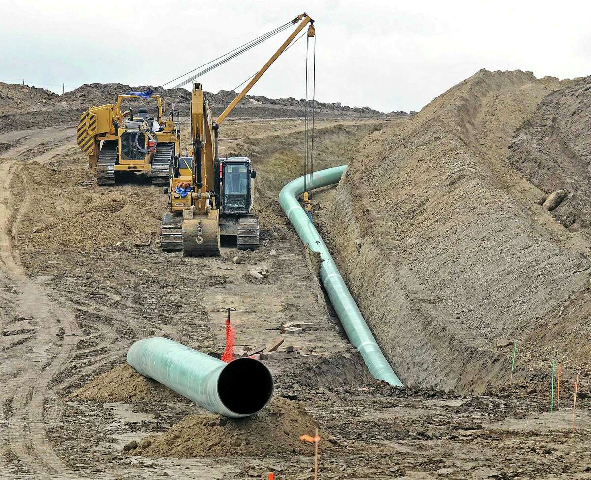 When completed, the 1,200-mile Dakota Access Pipeline will carry North Dakota oil through the Dakotas and Iowa to a shipping point in Illinois. ﻿