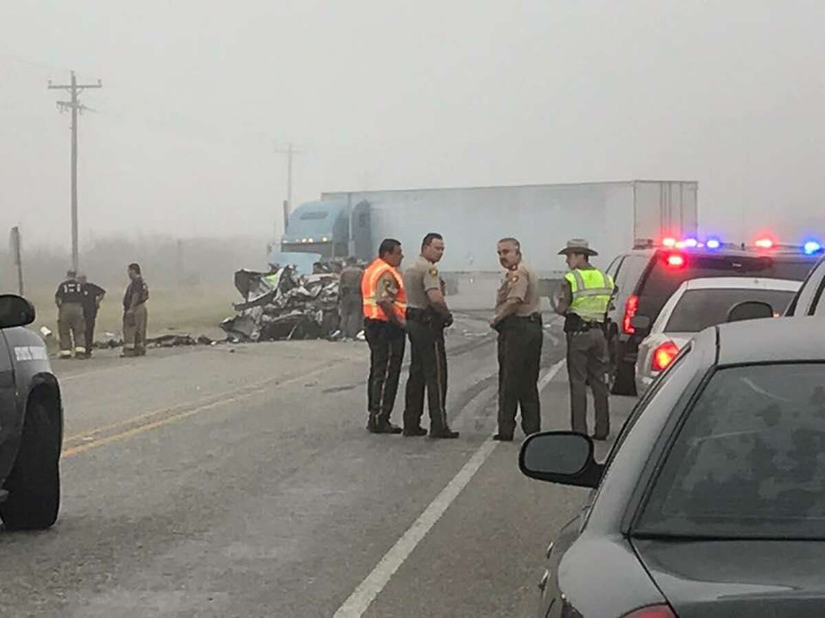 Webb County sheriffs are on the scene of a three-vehicle collision that occurred Tuesday on Texas 359.