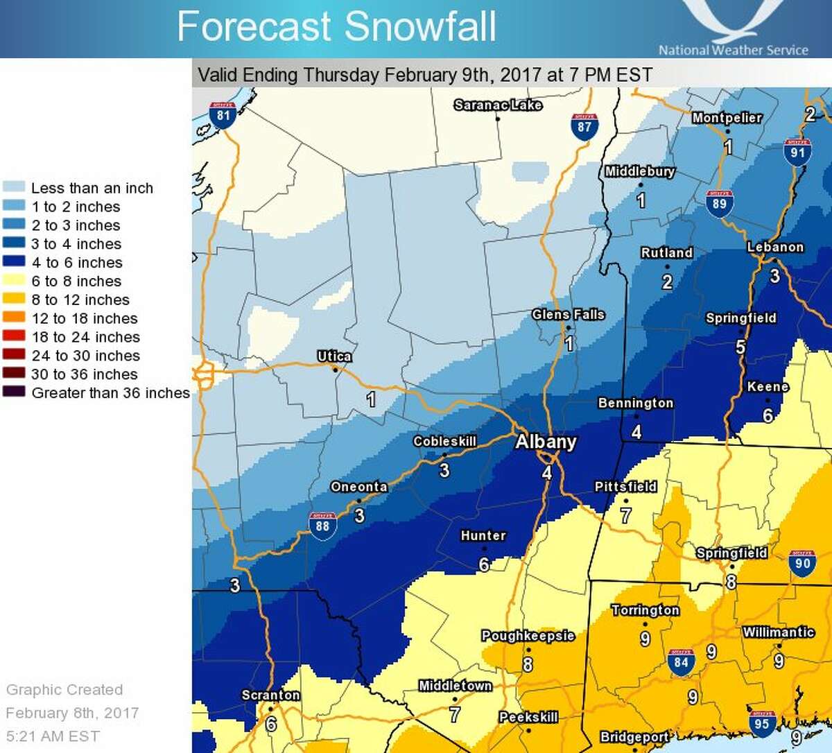 Another snowstorm heading to Albany area