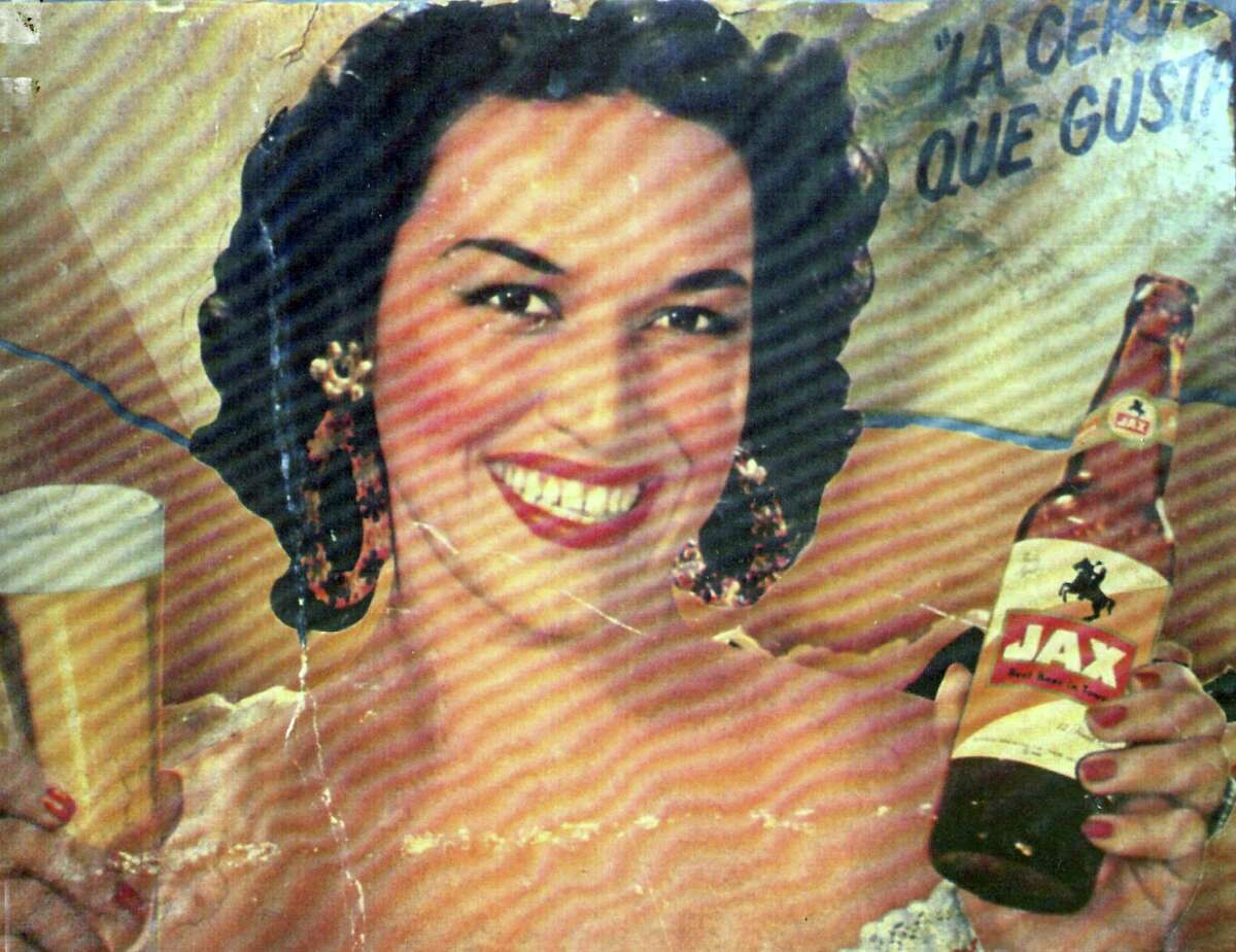 Golden age ranchera singer Rita Vidaurri was the poster girl for Jax Beer in the 1940s. The San Antonio native was in her early 20s when this poster was crated.