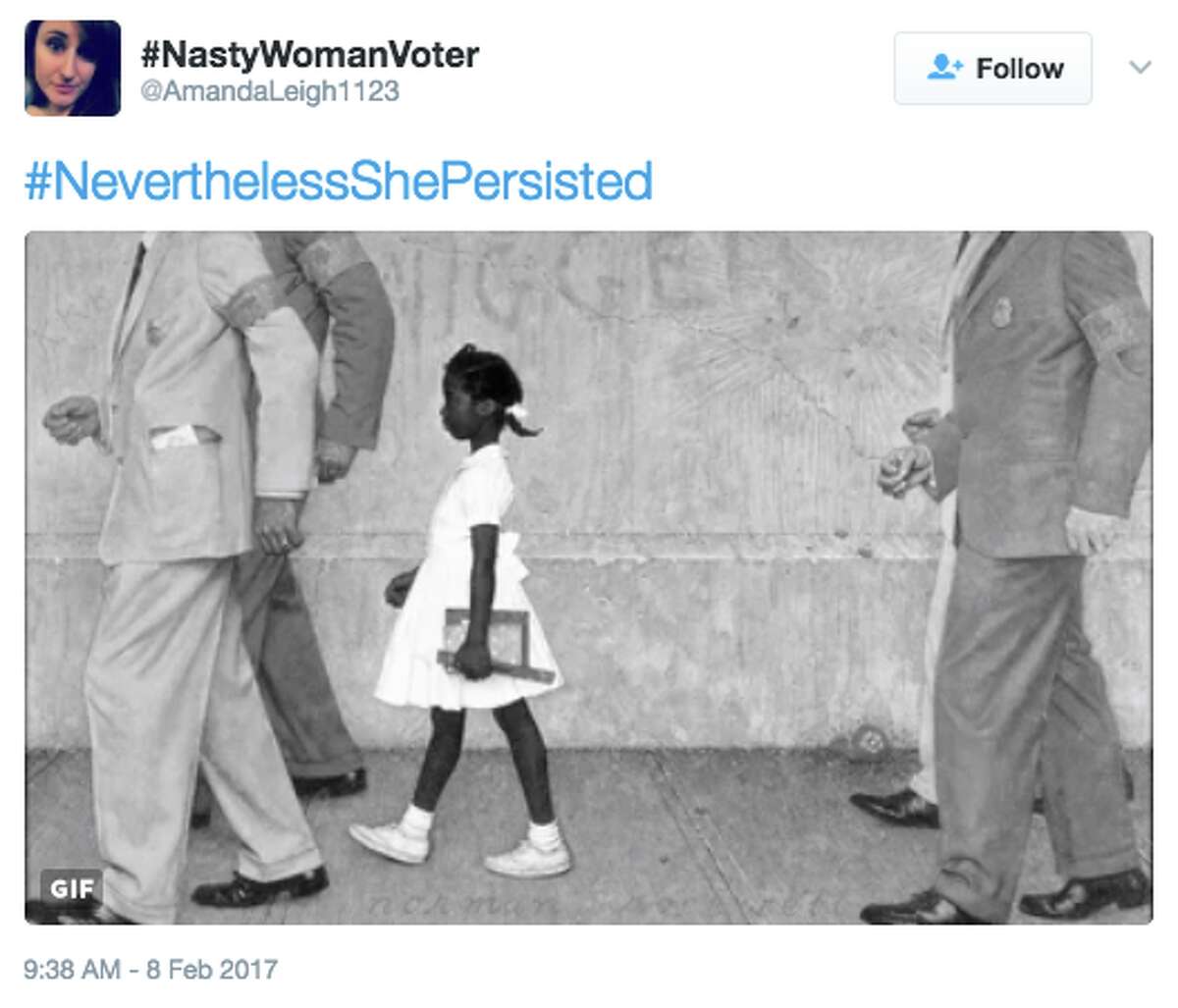 Senate Majority Leader Mitch McConnell's silencing of Sen. Elizabeth Warren (D-Mass.) in the middle of a speech criticizing attorney general nominee Sen. Jeff Sessions (R-Ala.) unleashed a new feminist battle cry: "Nevertheless, she persisted!"