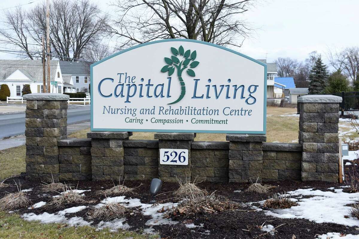 Entrance sign for the Capital Living Nursing Rehabilitation Center which is up for sale on Wednesday, Feb. 8, 2017 in Rotterdam, N.Y. (Lori Van Buren / Times Union)