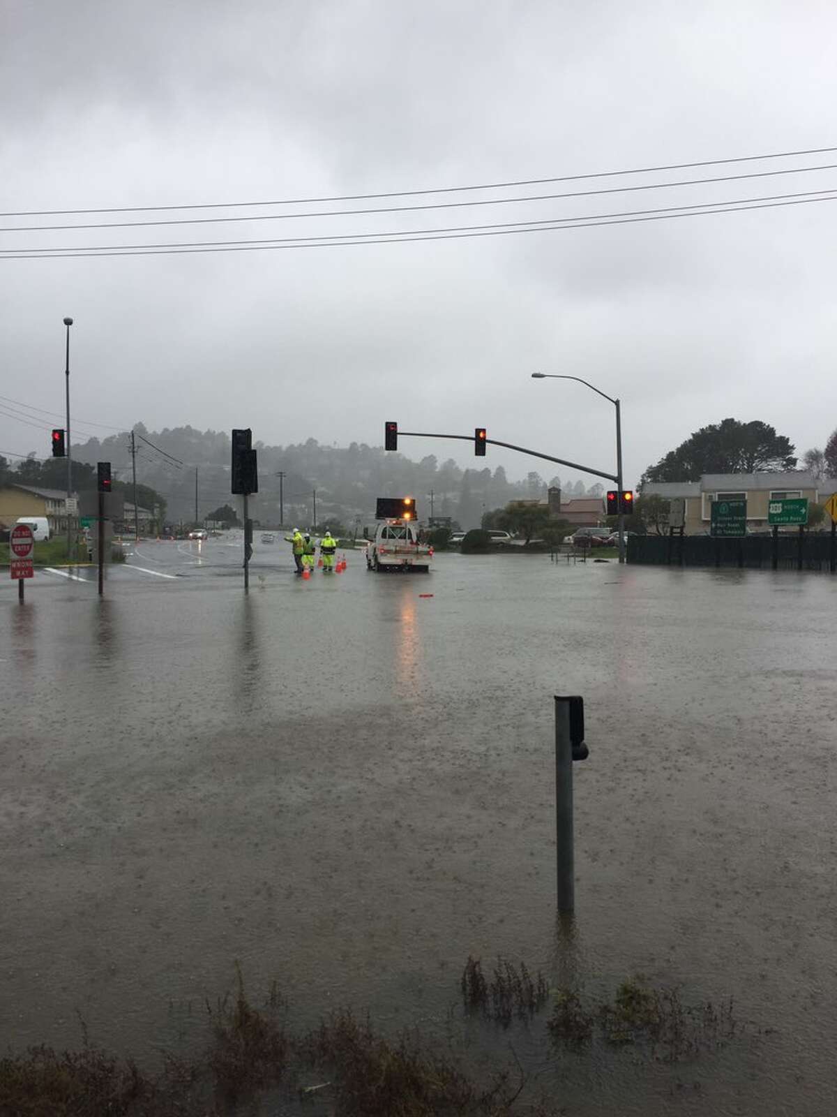 Marin County on high alert as creeks rising, high tide hitting