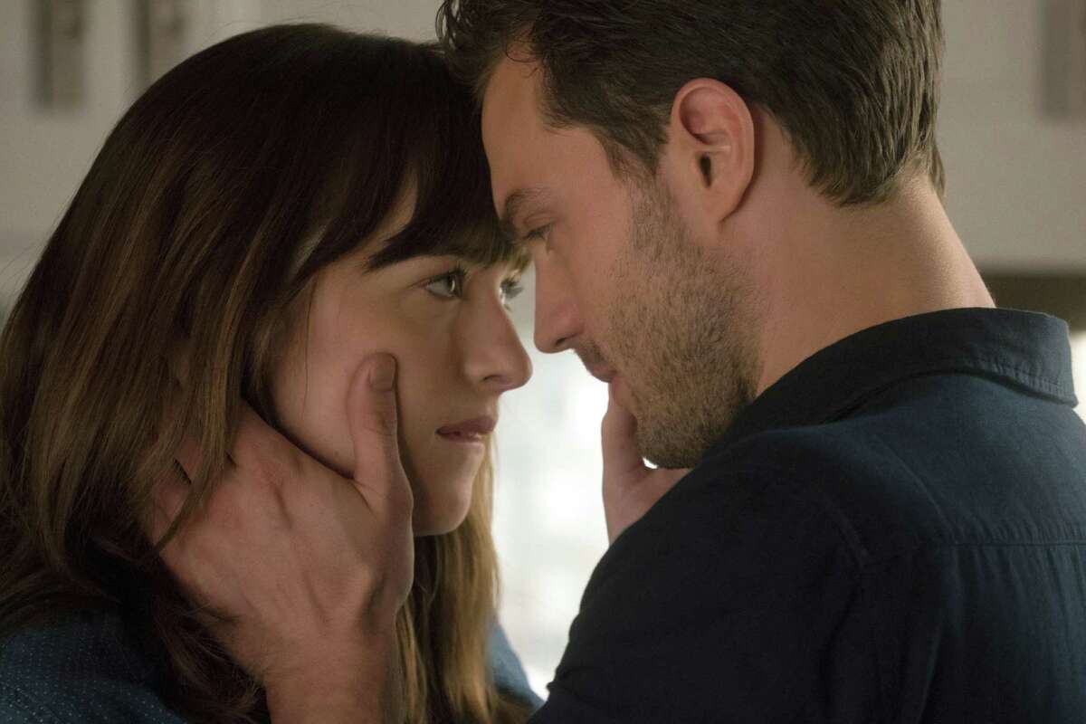 Dakota Johnson and Jamie Dornan star in “Fifty Shades of Grey” sequel “Fifty Shades Darker.”