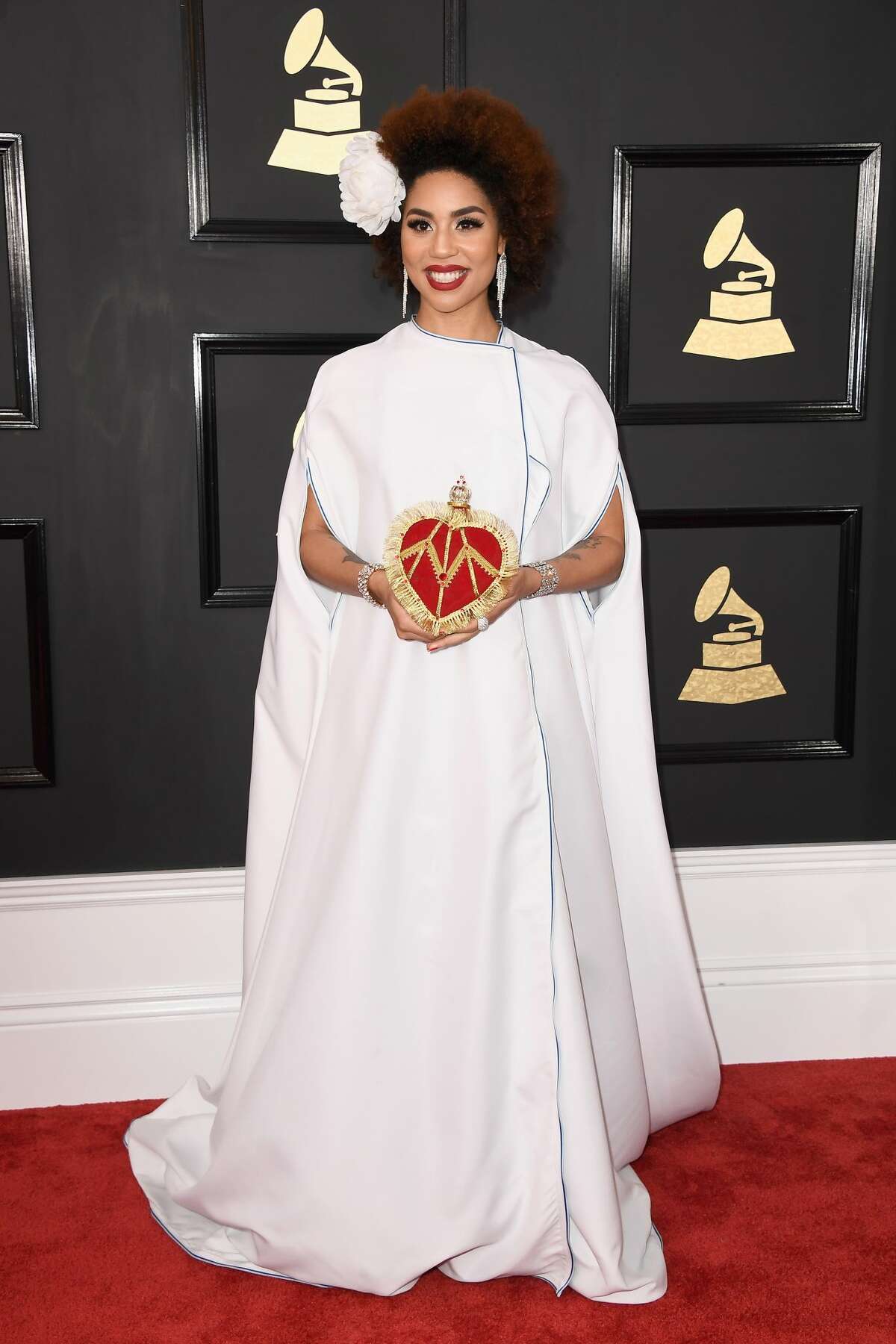 Singer Joy Villa Wears Make America Great Again Trump Dress To The Grammys