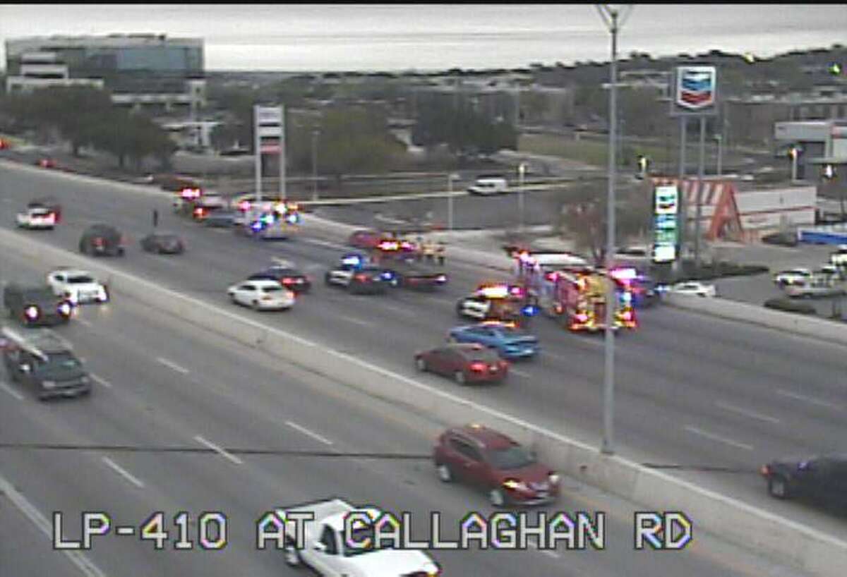 Three lanes on Loop 410 eastbound near Callaghan Road have been closed due to a major wreck on Monday, Feb. 13, 2017.