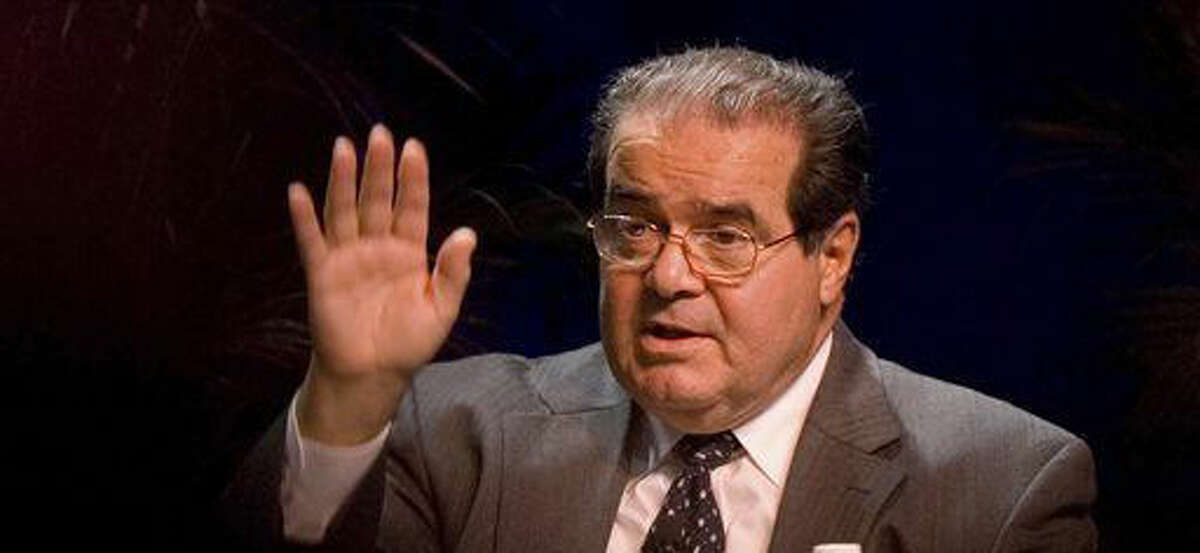 In this Oct., 15, 2006 file photo, Supreme Court Associate Justice Antonin Scalia speaks at the ACLU Membership Conference in Washington.