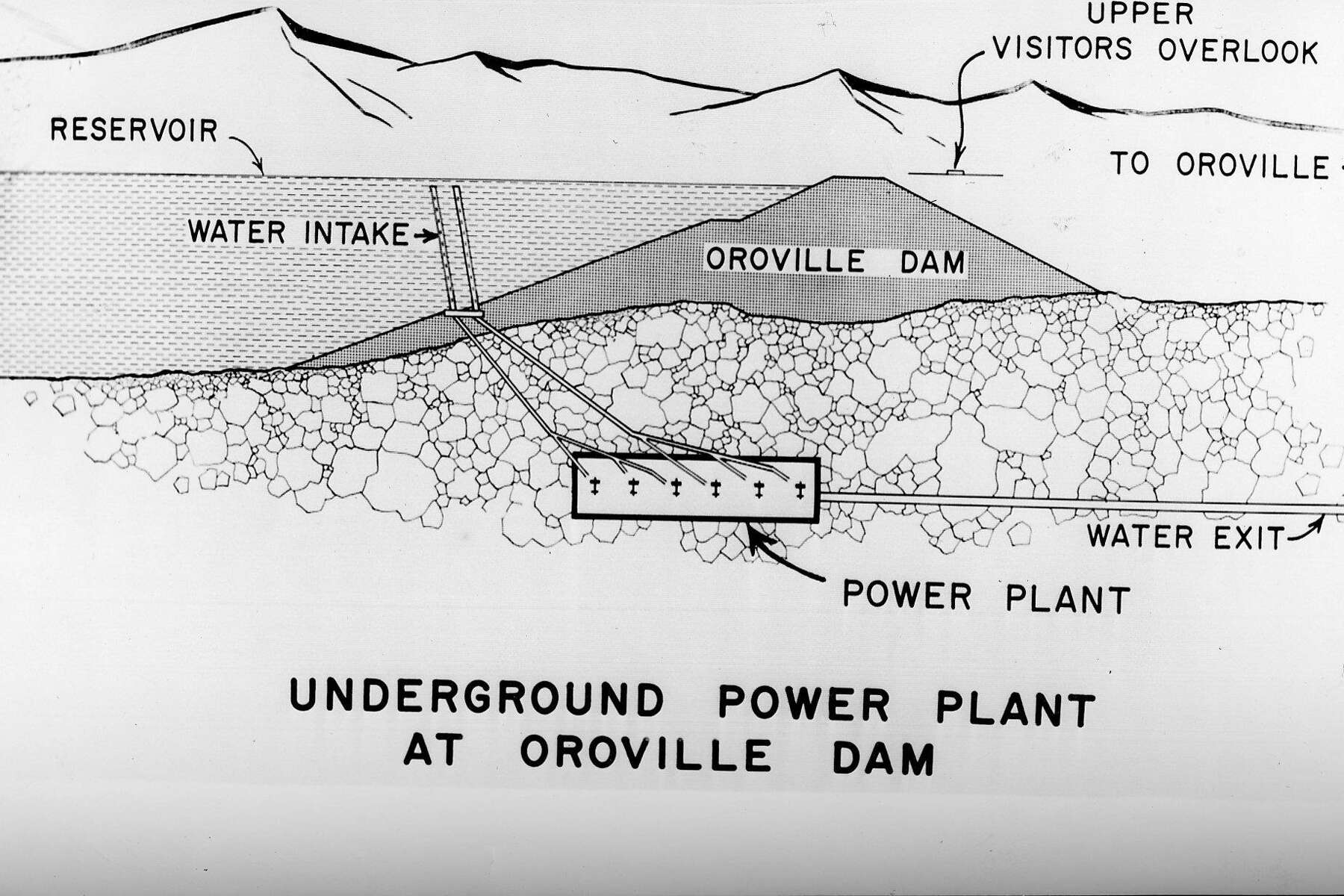 4 Building the Oroville Dam Vintage Photo Print Building North Fork Bridge 