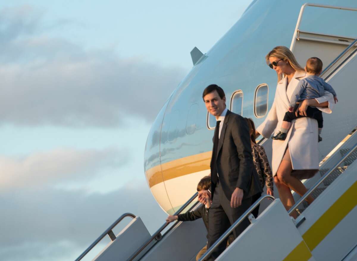 Ivanka Trump, daughter of US President Donald Trump, her husband Jared Kushner, senior adviser to Trump, and their children walk off Air Force One at Palm Beach International Airport in Florida as they arrive to spend the weekend at Trump's Mar-a-Lago resort on February 10, 2017. Ivanka Trump posted a tweet about religious tolerance Monday, Feb. 20, 2017, after 11 U.S. Jewish Community Centers received hoax bomb threats. Keep clicking to see more facts about Ivanka Trump and her husband Jared.