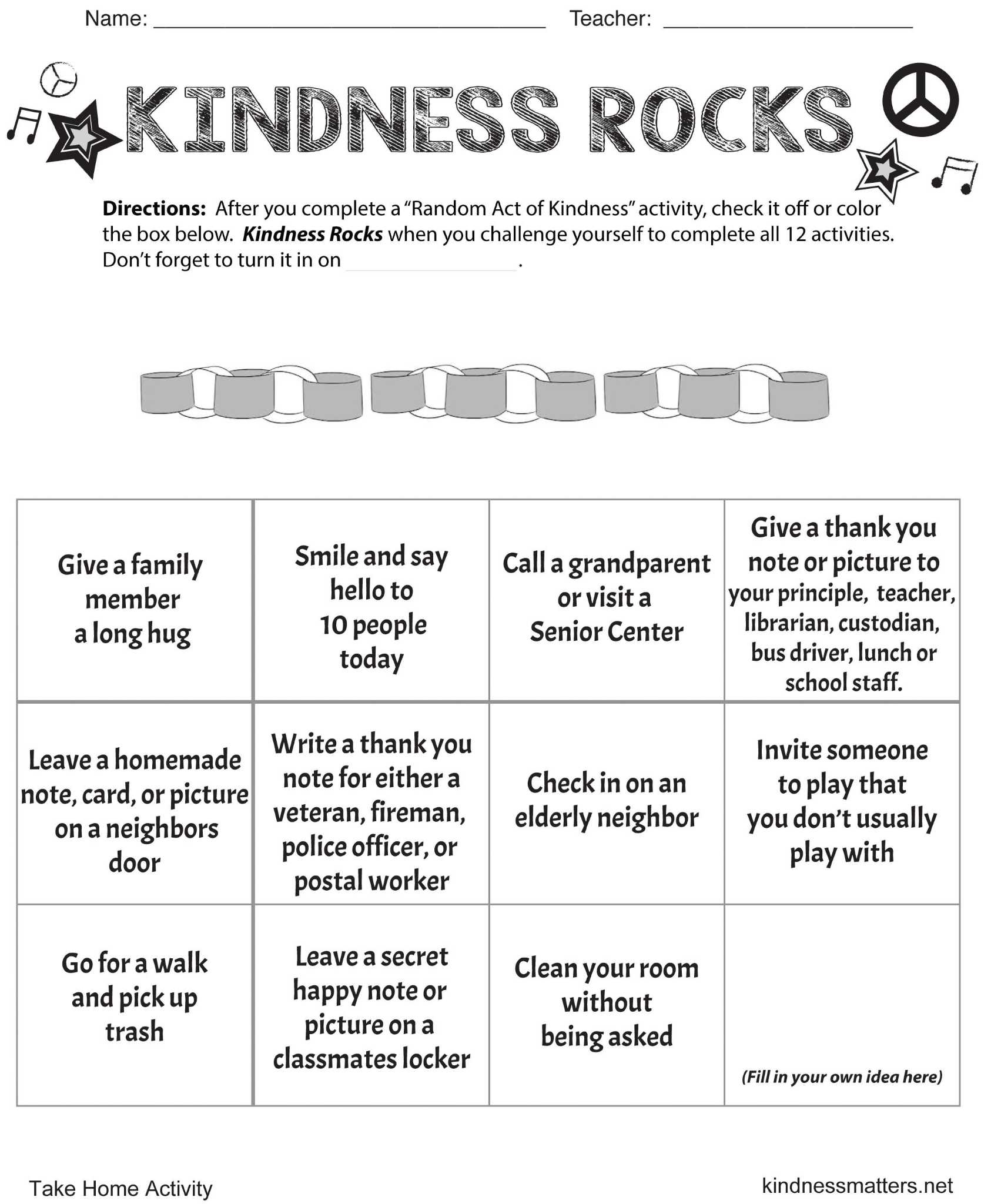 Movement Challenges Fairfield Students To scatter Kindness 