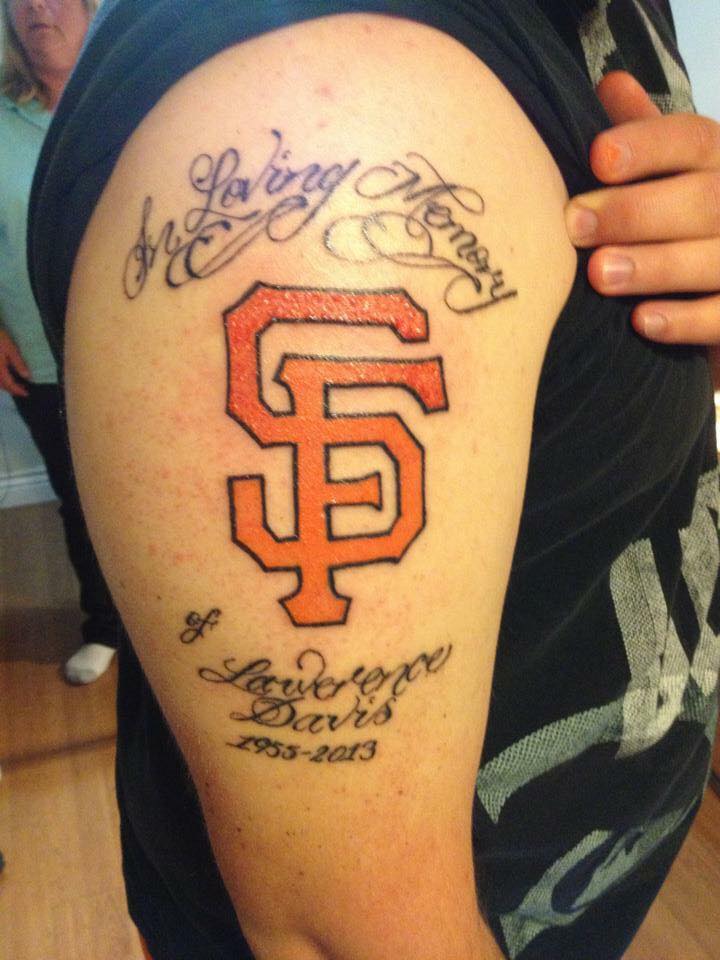 Tattoo uploaded by Jenni  recently finished SF Giants tattoo  i love it    Tattoodo