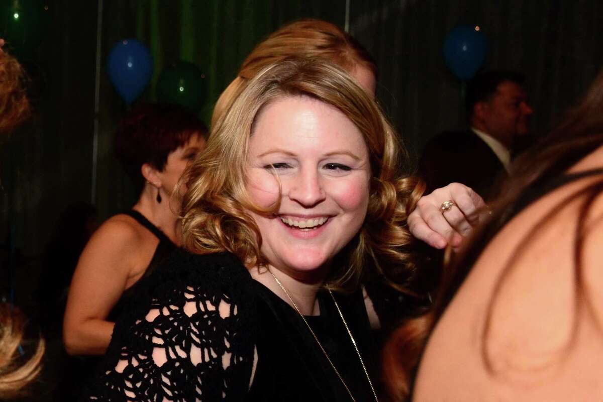 Alix Ritter from Woodbury enjoys herself at The Greater New Milford Chamber of Commerce 19th Annual Crystal Winter Gala at the Amber Room in Danbury on February 11,2017.