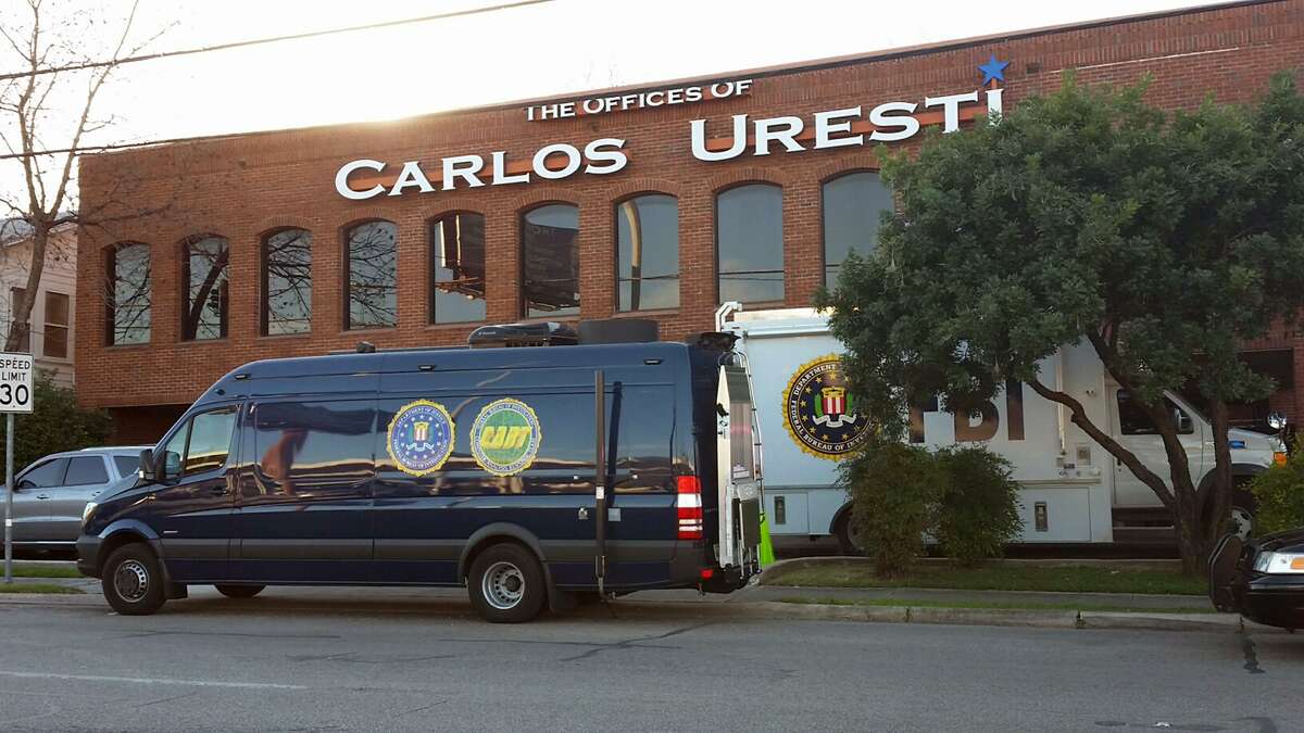 Federal agents raided the law offices of Carlos Uresti in February 2017. FBI and IRS agents confiscated documents and other items from the office.