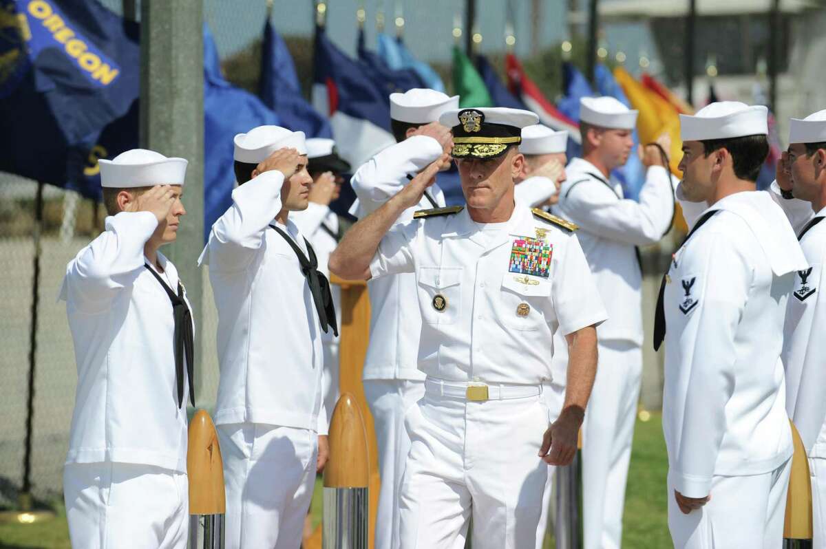 Vice Adm. Robert S. Harward during a change-of-command ceremony in Coronado, Calif., July 7, 2011. Harward, a former Navy SEAL and deputy commander of the US Central Command who now works at Lockheed Martin and is close with Defense Secretary Jim Mattis, is reportedly the president?•s top choice to replace Michael Flynn as his national security adviser. (U.S. Navy via The New York Times) -- FOR EDITORIAL USE ONLY --